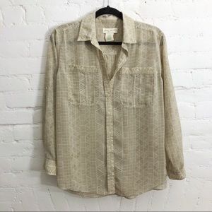 Tribal Print Aztec Button Down